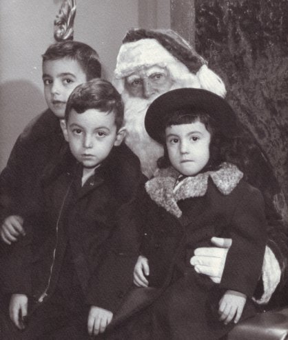 Richard Eberhardt Family -- 1950's Santa Visit